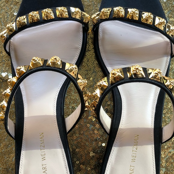 Stuart weitizman black two band sandals - Picture 2 of 4